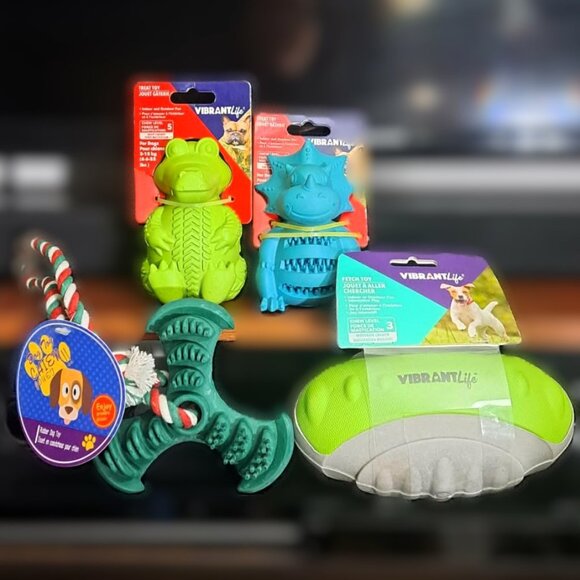 4 New High Quality Dog's Treat-dispensing Toys and Fetch Toys - Picture 1 of 9